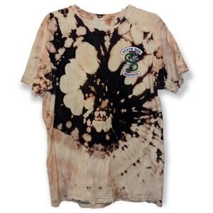Ripple Junction Riverdale Southside Serpents Gang Custom Bleach Tie Dye Tee L